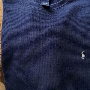 Polo by Ralph Lauren Men's Navy Thermal Shirt Large